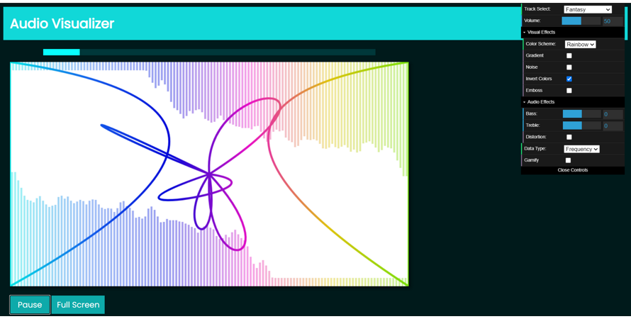 showing rainbow with inverted colors